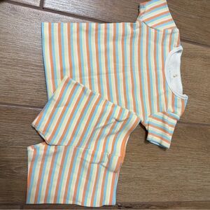 Striped Short Sleeve Pajamas